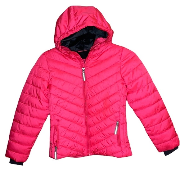 Champs Pink Girl’s Winter Hoodie Jacket Size 6-6X - Picture 1 of 8